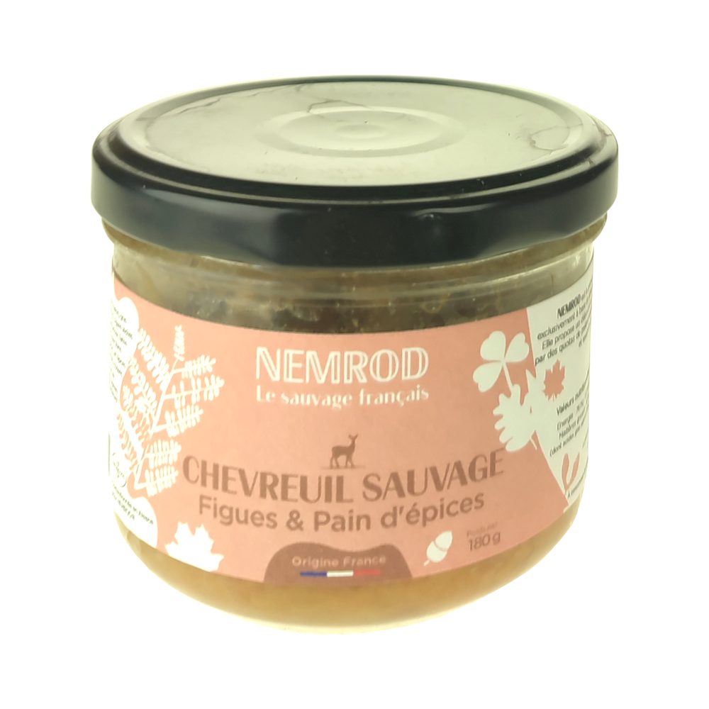 Terrine de Chevreuil Figues et Pain d'Epices 180g Nemrod 010